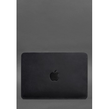 Чохол із натуральної шкіри для MacBook 13 дюйм Синій Crazy Horse