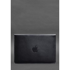 Шкіряний чохол-конверт на магнітах для MacBook 13 Темно-синій