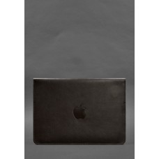 Шкіряний чохол-конверт на магнітах для MacBook 13 Темно-коричневий