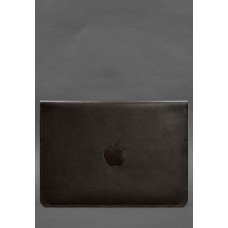 Шкіряний чохол-конверт на магнітах для MacBook 15-16 дюйм Темно-коричневий