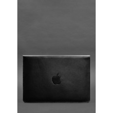 Шкіряний чохол-конверт на магнітах для MacBook Air / Pro 13 '' Чорний