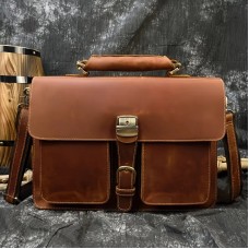 Чоловічий шкіряний портфель великого розміру Bexhill Bx7164 LgBrown