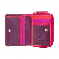 Фіолетовий шкіряний жіночий гаманець Visconti RB53 PLUM M Hawaii c RFID